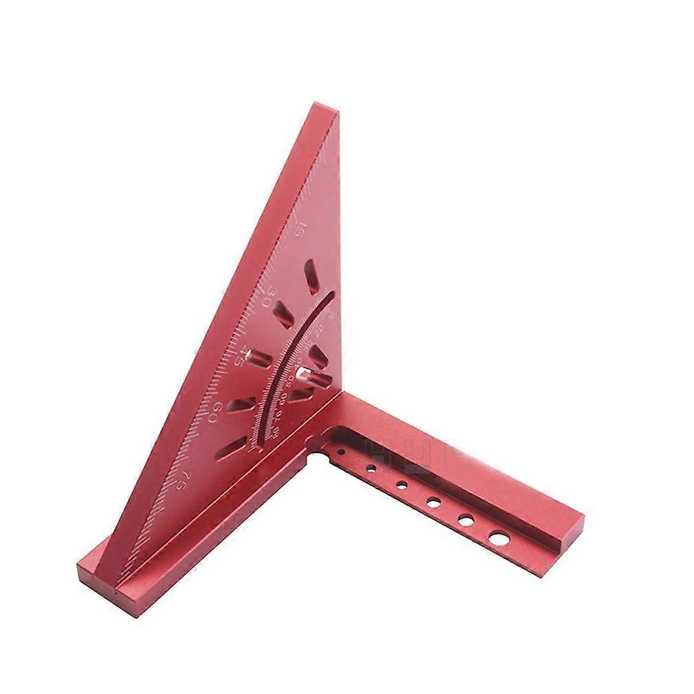 Aluminum Alloy 45 Degree and 90 Degree Woodworking Scribing Ruler Carpentry Auxiliary Measuring Hole Ruler Marking Tool