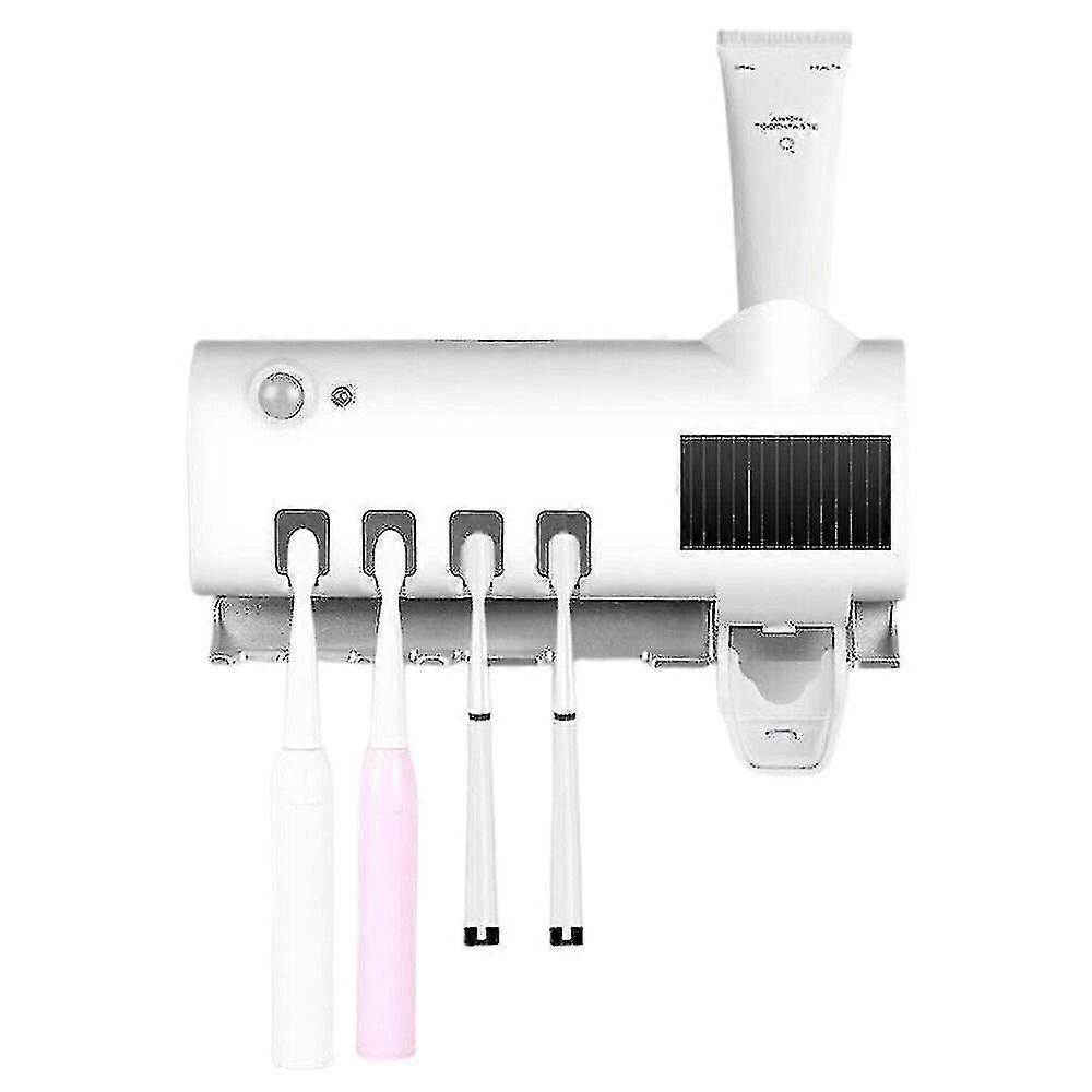 Smart Toothbrush Uv Light Sterilizer Holder Automatic Toothpaste Dispenser Banmo