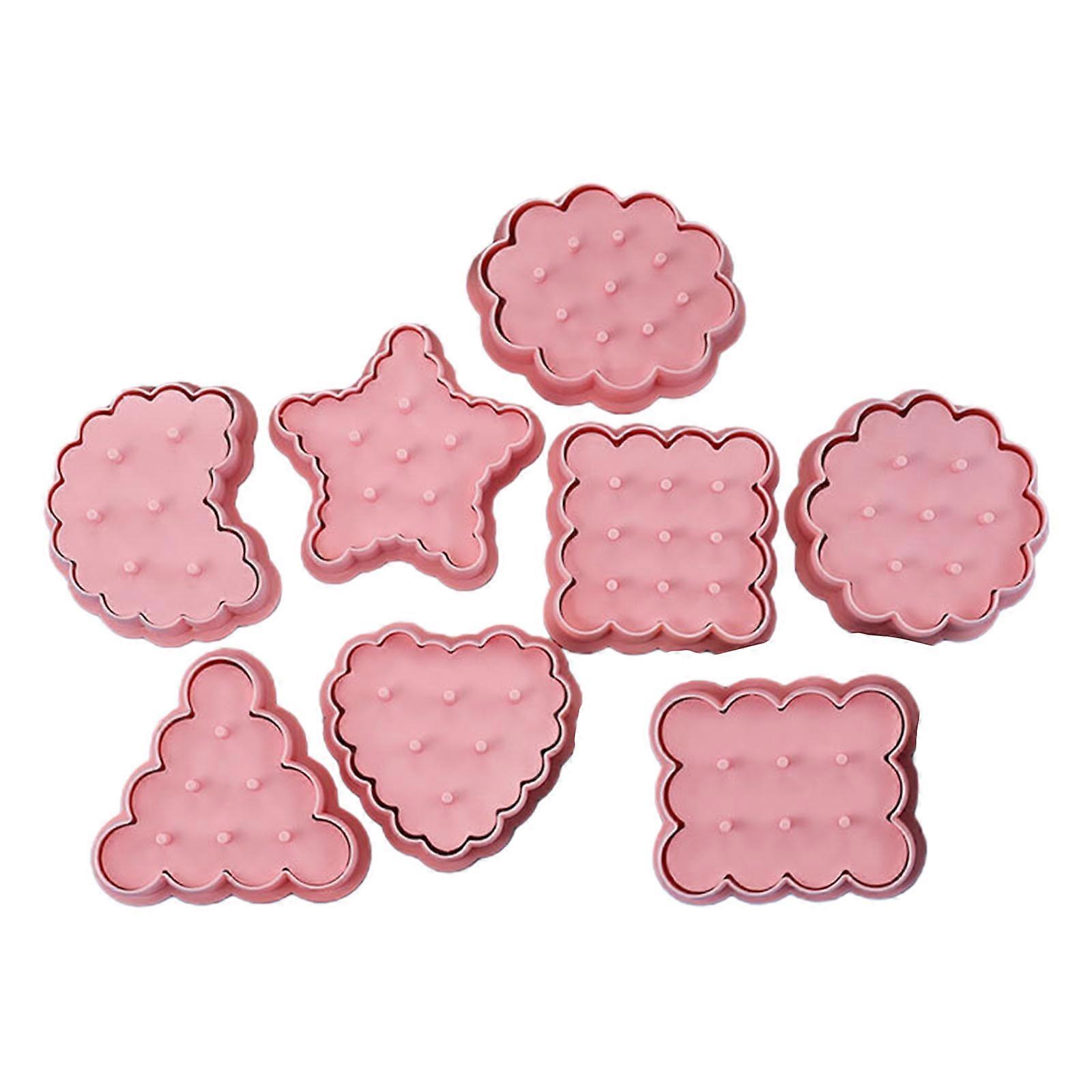 Baking Tool Cookie Cutters Cookie Moulds Plastic Material 8 Different Shapes