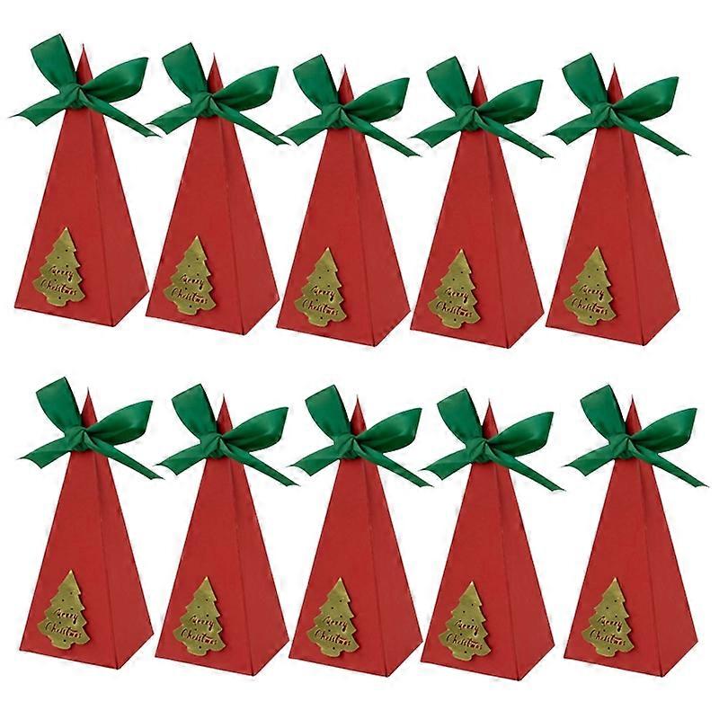 10pcs Christmas Candy Boxes Xmas Tree