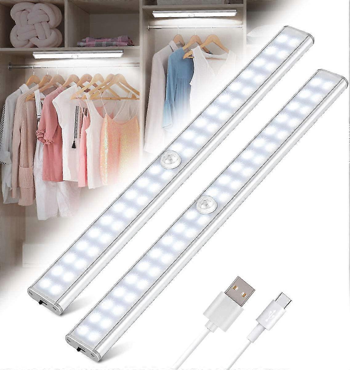 40 Led Closet Light, Wireless, Usb Rechargeable, Magnetic, Motion Sensor