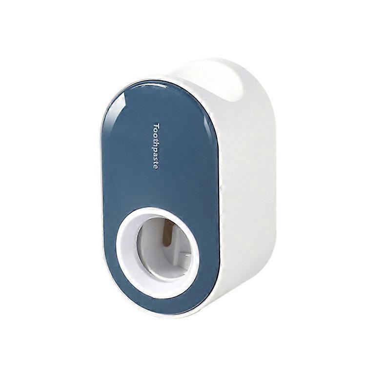 Blue 2 Pieces Automatic Toothpaste Dispenser, Automatic Hands Free Toothpaste Dispenser Wall Mounted Adaptive Thread Toothpaste Holder Suppo