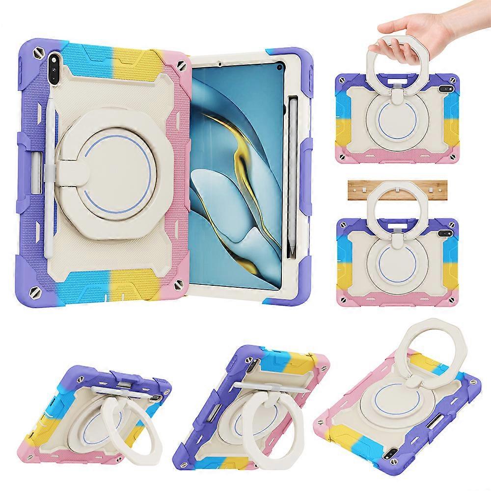 Huawei Matepad Pro 10.8 (2021/2019 Release) Tablet Bag Protective Case Child Protective Case, Multi-angle Elastic Stand + 360 Adjustable Rotating Hand