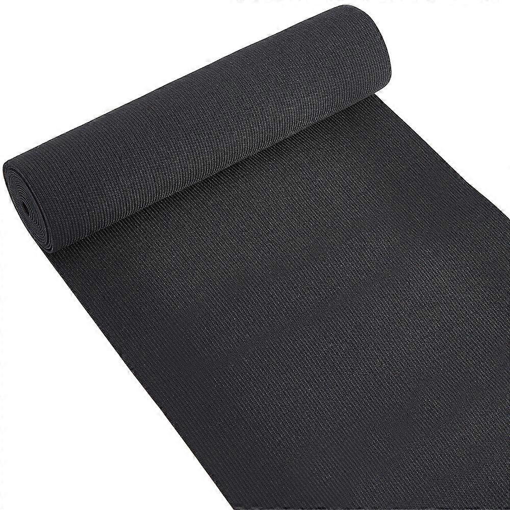 2m Rubber Latex Elastic Ribbon Black 22x0.1cm