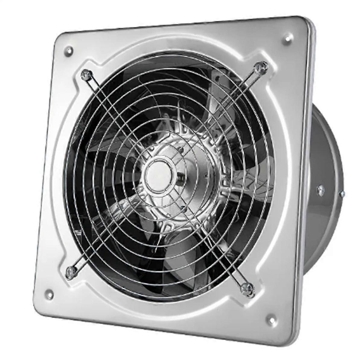 7-Zoll-Booster-Ventilator-Absaugung Abluftventilator Lüftungsrohrventilator für Badezimmer WC Küche Wandfenster Edelstahlventilator
