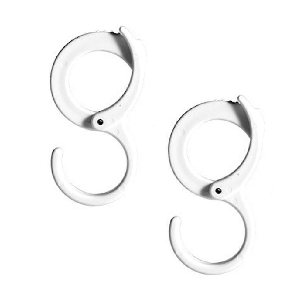 2Pcs Multifunctional Plastic S Shaped Lock Catch Bag Coat Ties Hat Hanger Hooks