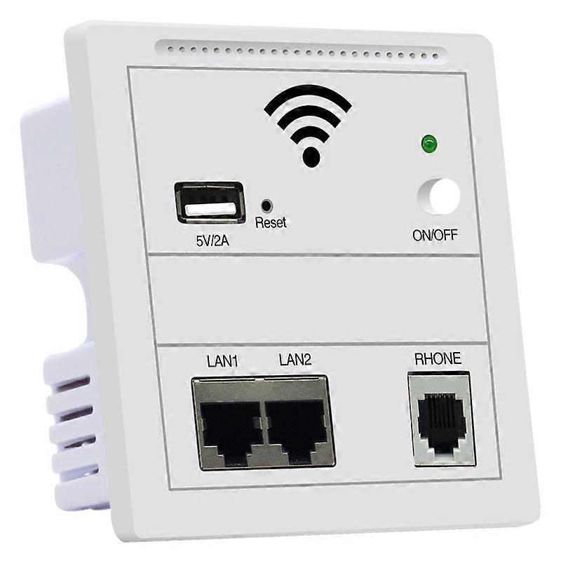 IENRON Wireless Panel AP 300Mbps Access Point WiFi Repeater Wifi Extender POE in Wall Router with USB Power Charging