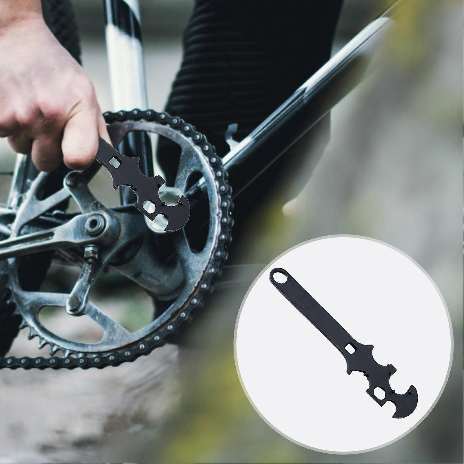 Steel Combo Wrench High Hardness Multifunctional Ergonomic Handle Installation Disassemble Bicycle Chain Wear Checker Indicator Repair Tool Mengxi