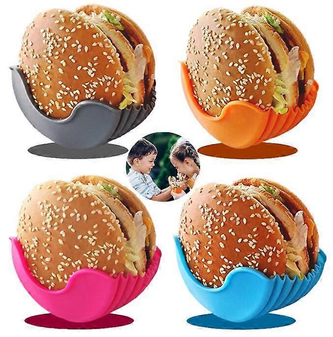4 Stück Hamburger Halter Wiederverwendbarer Hamburger Sandwich Burger Halter