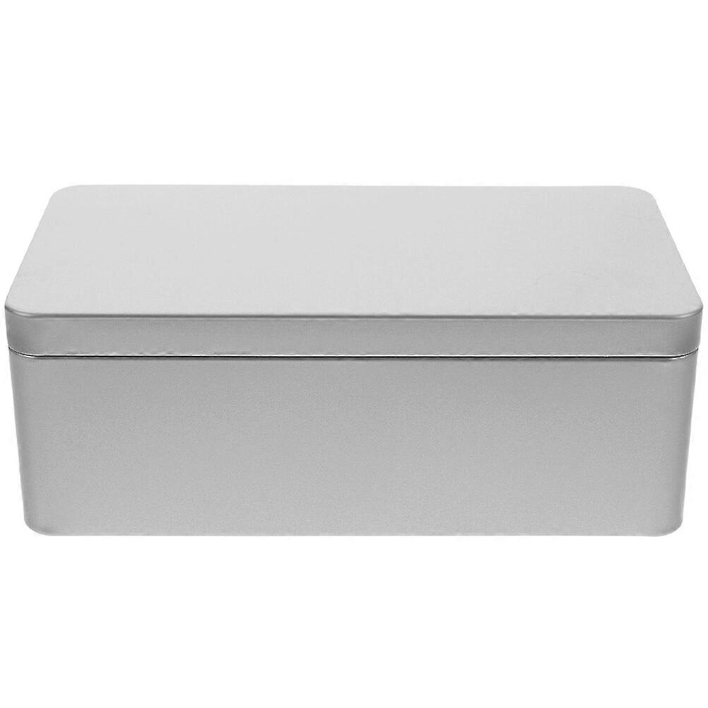 Tin Box With Lid Rectangular Tinplate Box Tinplate Tea Leaves Can Accessory