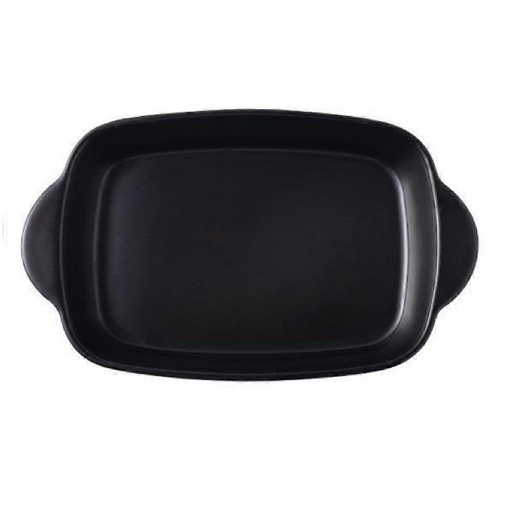 Dinner Plate Nordic Ceramic Binaural Baked Rice Dish Rectangular Baking Bowl Baking Dish Baking Mold Oven Dinner Plate