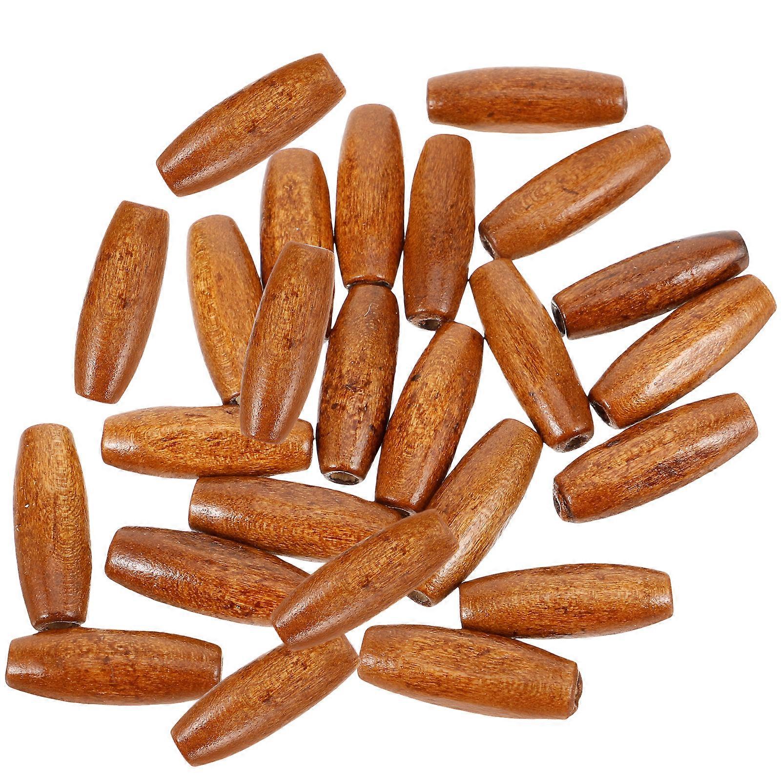 50Db ovális fa gyöngyök Természetes fa gyöngyök Befejezetlen fa gyöngyök karkötő koszorúhoz Kézművesség