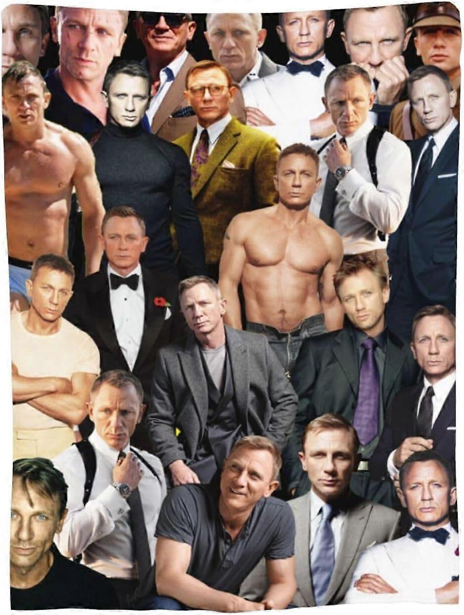 Blanket Daniel Craig Soft and Comfortable Warm Blankets for Sofa Office Bed car Camp Couch Cozy Plush Throw Blankets Beach Blankets