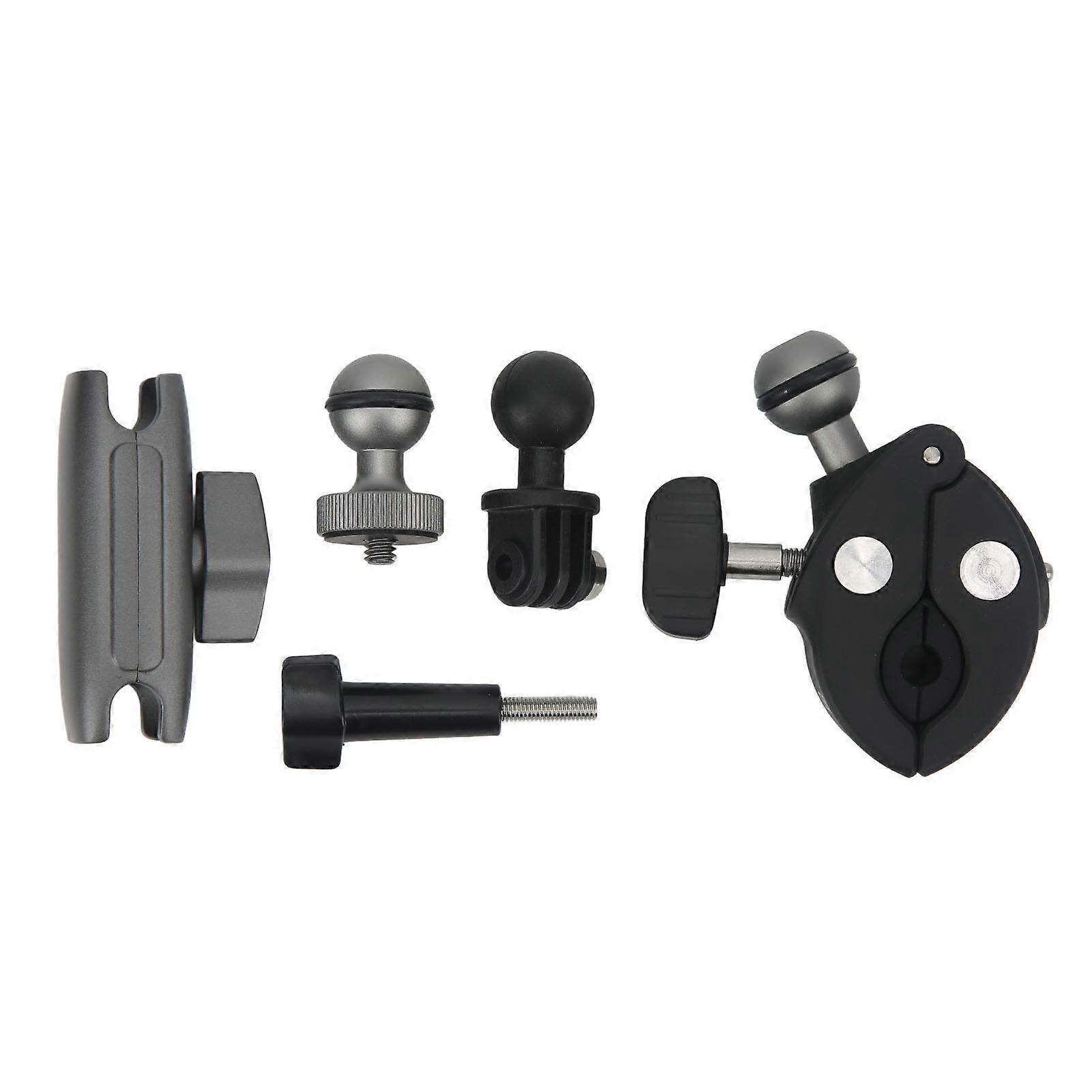 TELESIN Multifunctional Action Camera Mount Bracket 360 Degree Rotating Ball Head Clamp with 1/4 Inch Screw for DJI Action 2