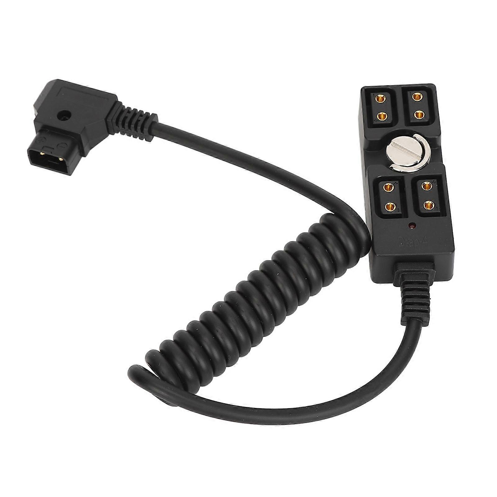 D Tap Outputs Camera Power Cable with 1/4 Inch Screw D Tap B to 4 Port Female Adapter Splitter for V Mount Camera