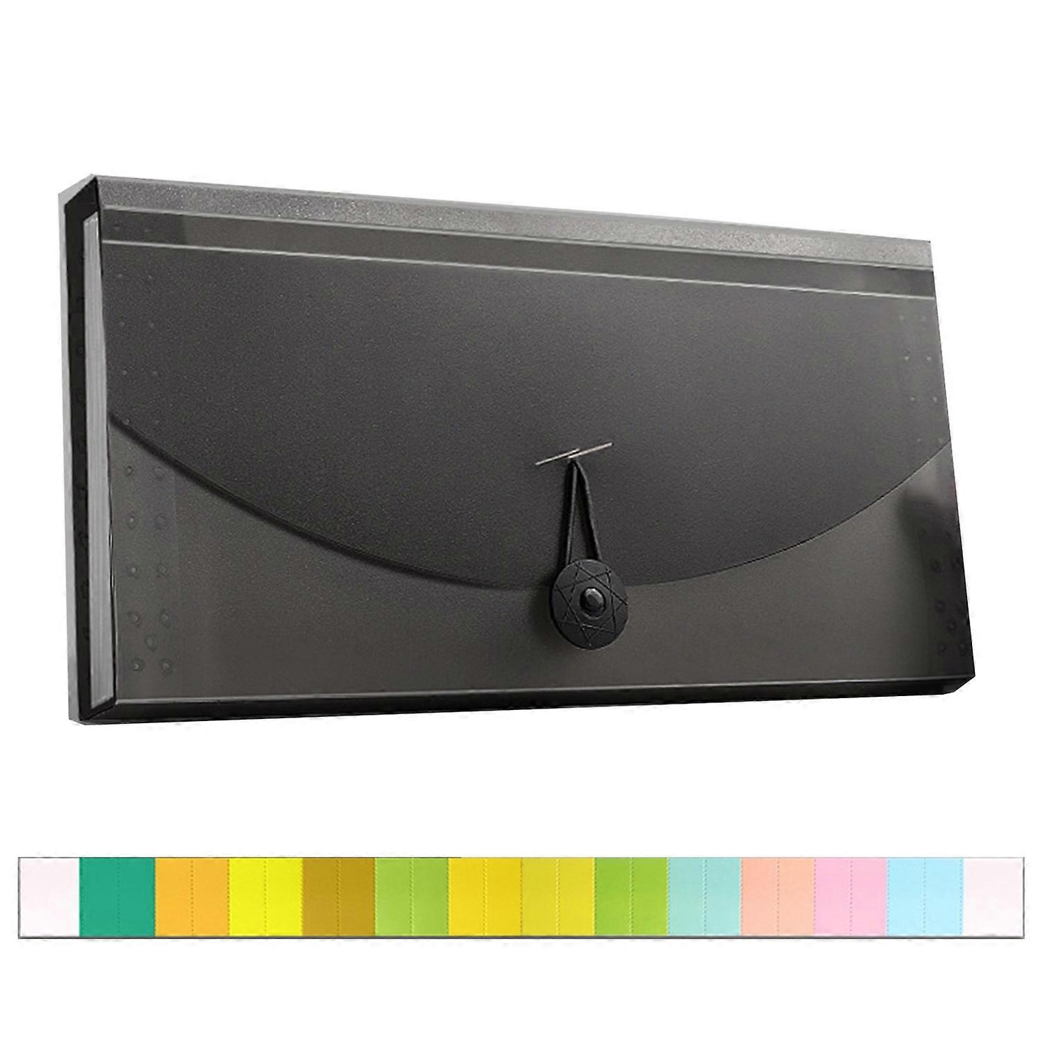 Receipt Organizer Waterproof Cash Receipt Holder Expanding File Folder Button Design Large Capacity