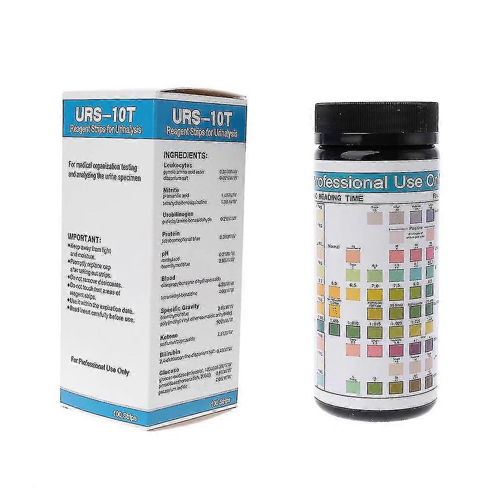 100 Strips Urs-10t Urinalysis Reagent Strips 10 Parameters Urine Test Strip