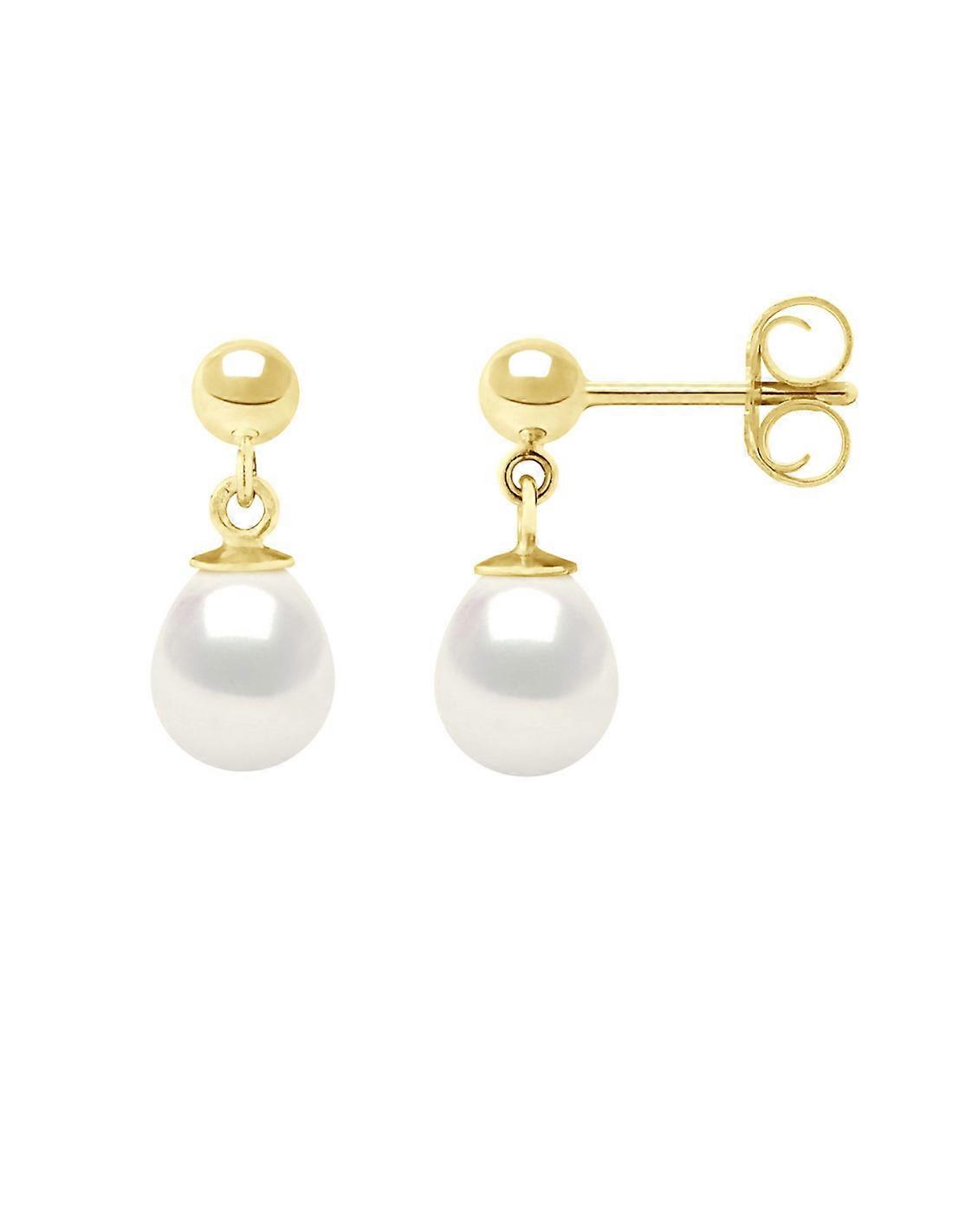 Náušnice 7-8 mm - biele - TAYLOR