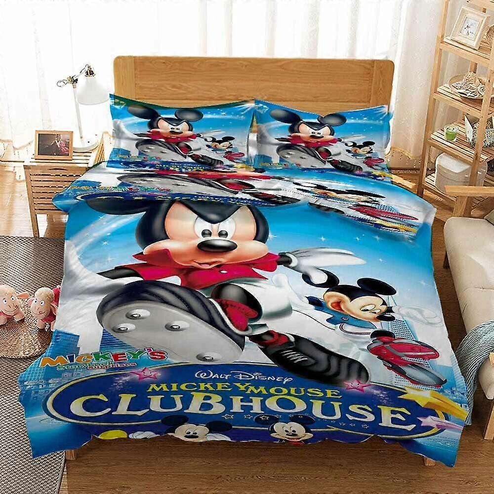 v905 Bed Sheets Cool Mickey Mouse  Duvet Quilt  Covers Pillow Case Bedding Sets3-Piece Bedding Set (1 Duvet Cover + 2 Pillow Shams) y905