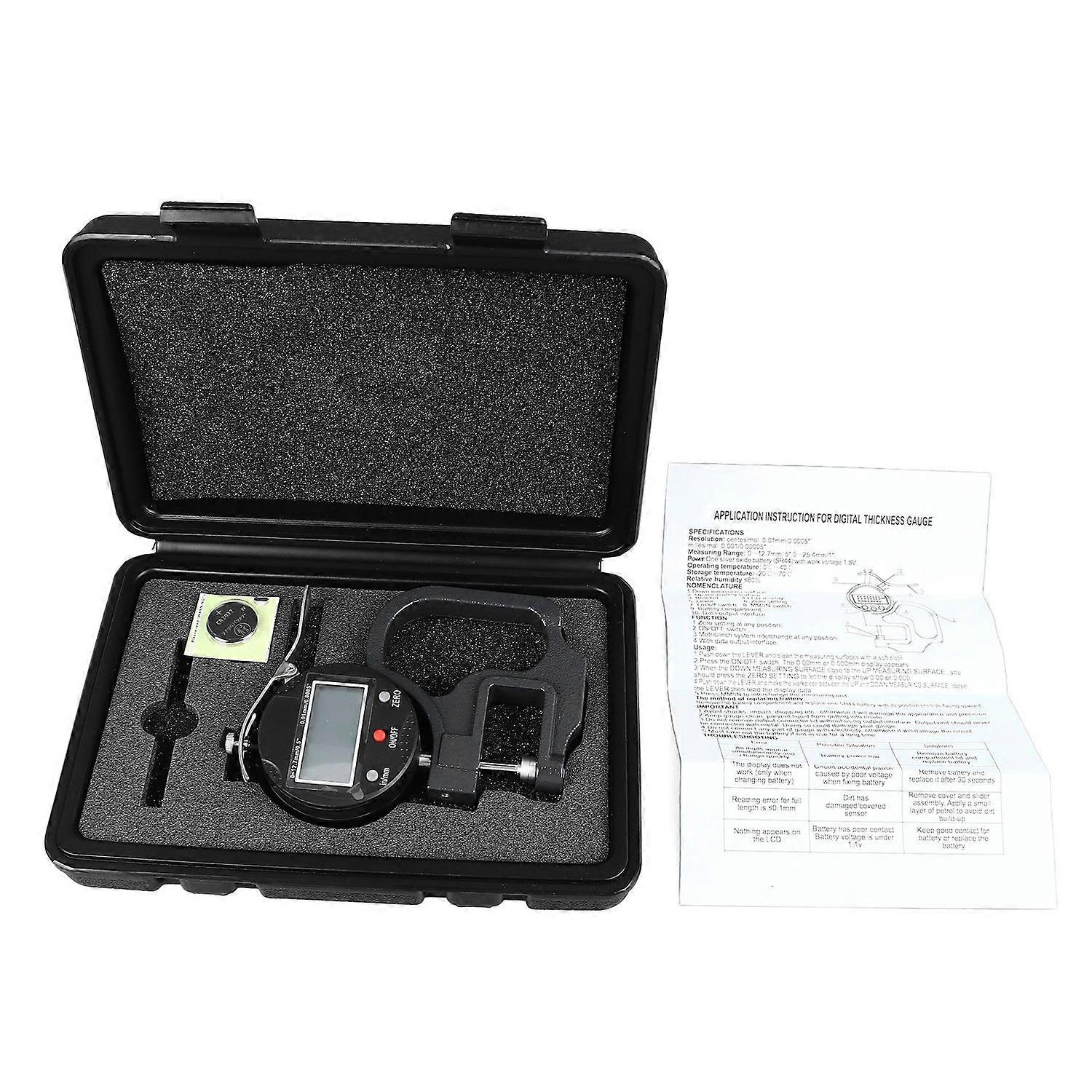 Digital Thickness Gauge Electronic Thickness Caliper Meter 0.01mm Resolution for Measurement 