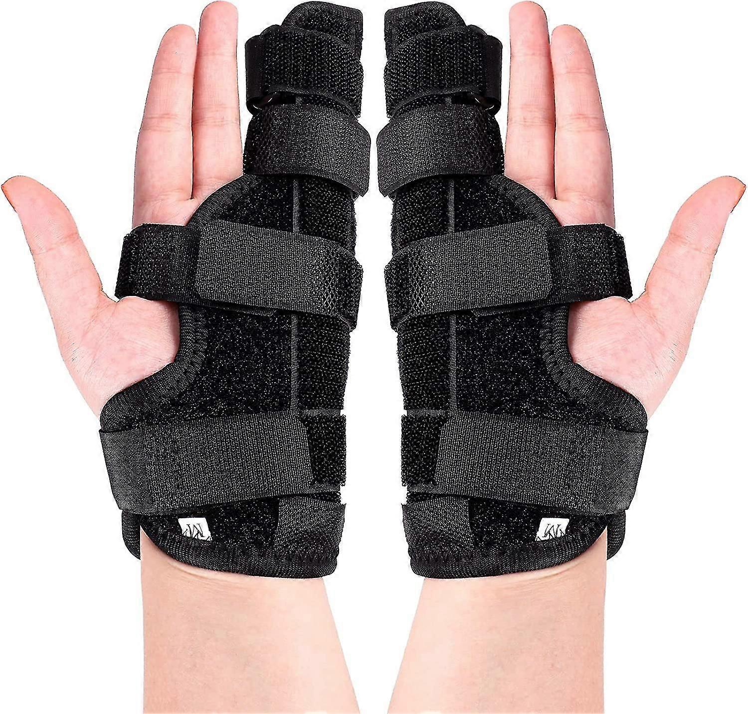 2 Pack Boxer Finger Splint Padded Support Brace Boxer Fracture Splint Metacarpal Finger Splint Hand Brace For Trigger Finger