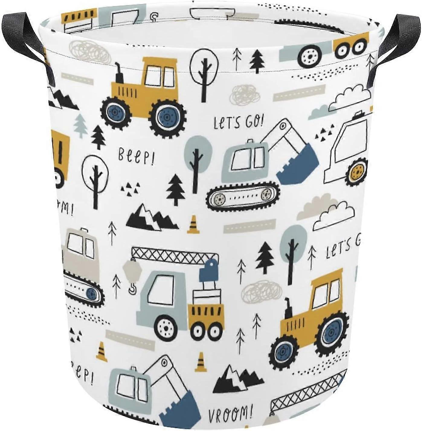 Cute Collapsible Laundry Basket for Room Organization, Durable Fabric, Large Capacity, Space-Saving Design, Gray Color