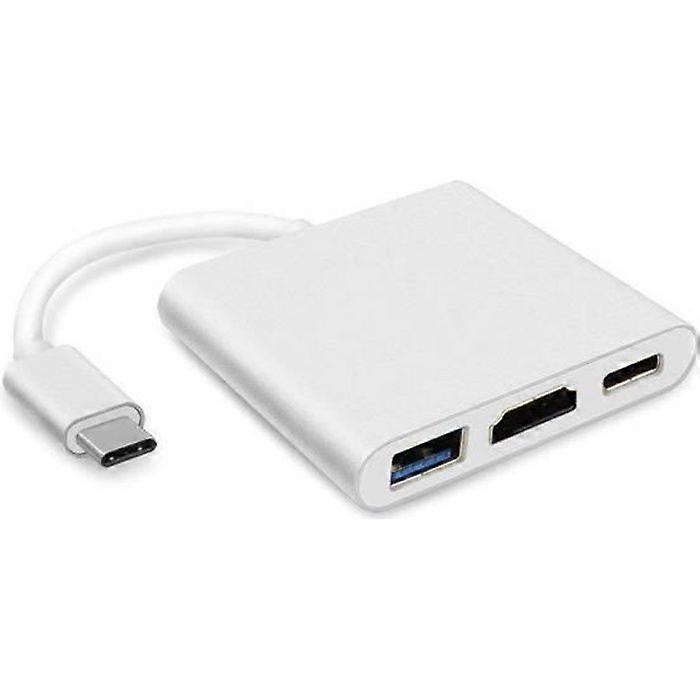 INECK® USB Type C to HDMI Adapter, Type-C to HDMI USB 3.0 USB C 3 in 1 Multiport Adapter for MacBook-MacBook Pro-Samsung