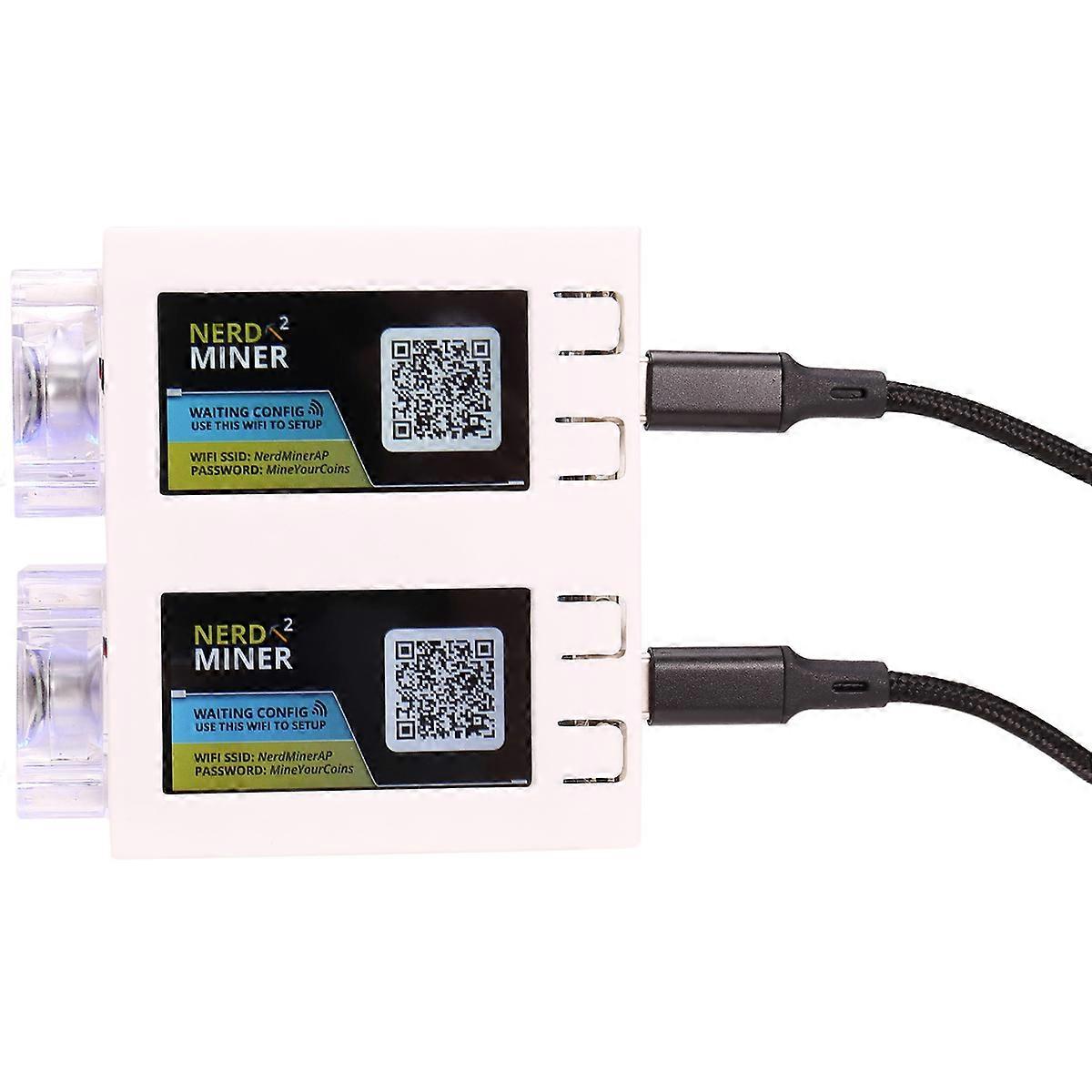 For NerdMiner V2 Miner 78KH/Sx2 Dual Screen BTC Solo Lottery Miner Bitcoin  Nerd Miner Lottery