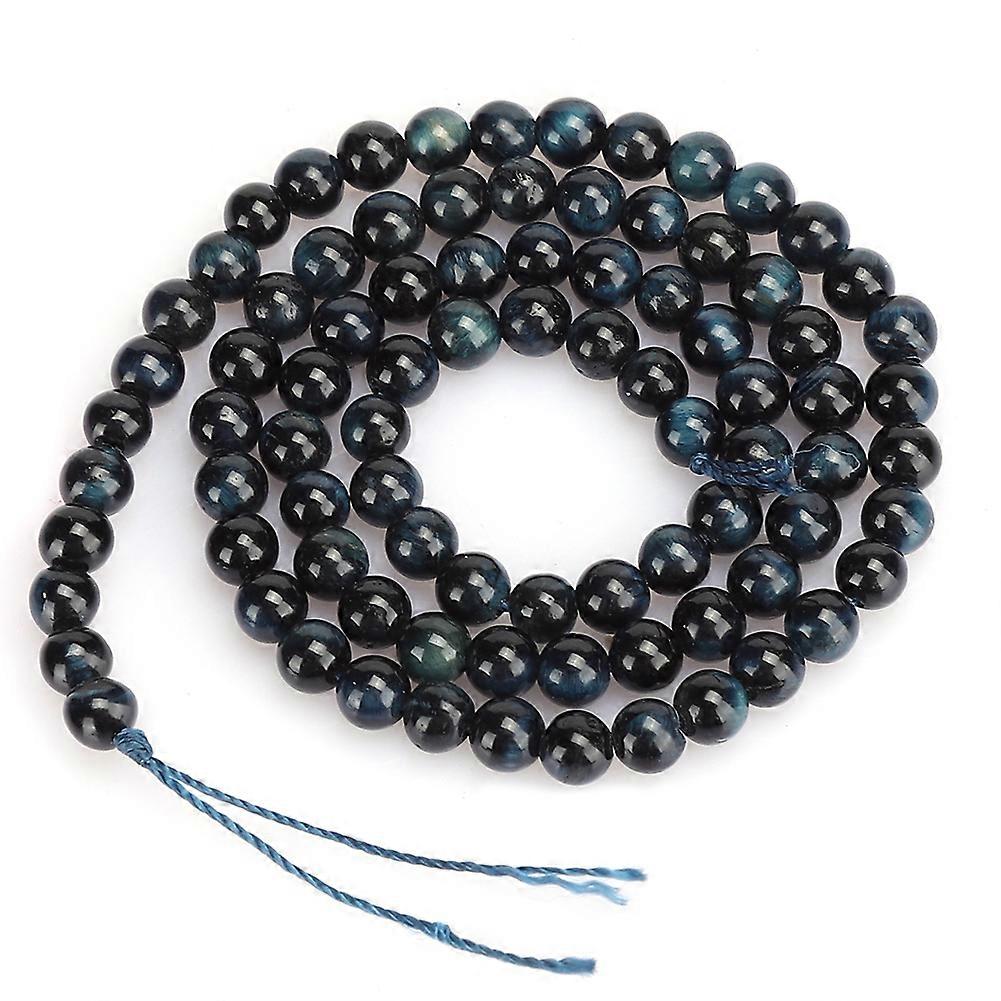 Blue Black Tiger Eye Beads - 4mm 92pcs Natural Stone for DIY Bracelet Making