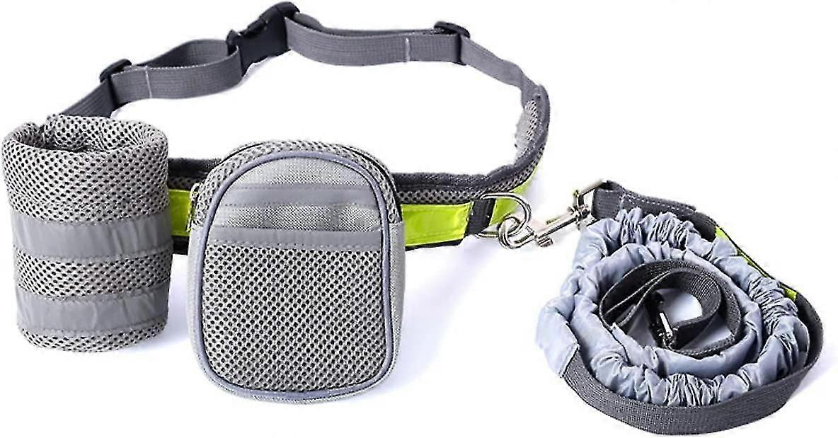Hands-free Dog Leash Ajustable Dog Walking Belt For Medium And Large Dogs, Retractable Bungee Dog Running Leash With Waist Bag For Walking, Jogging An