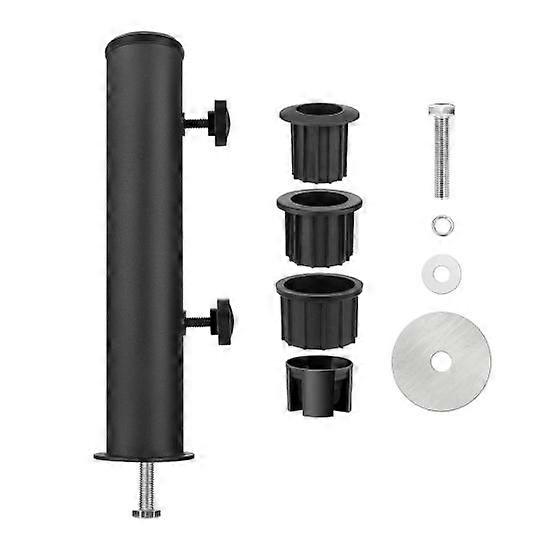 1 Set Umbrella Stand Tube with Insert Pipe Sleeve Hand Knob Tightening Screw Heavy Duty Umbrella Pole