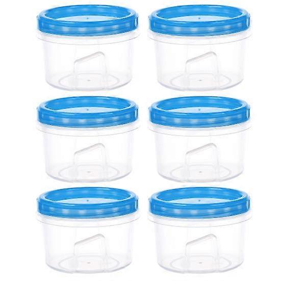 6 Pcs Crisper Box with Lid Stackable Transparent Leakproof Reusable Food Grade Airtight