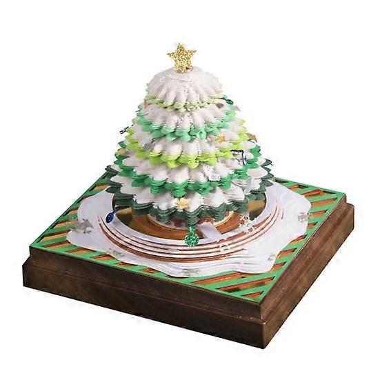 3D Desktop Calendar Paper Sculpture Christmas Tree Calendar 2025 Tearable Sticky