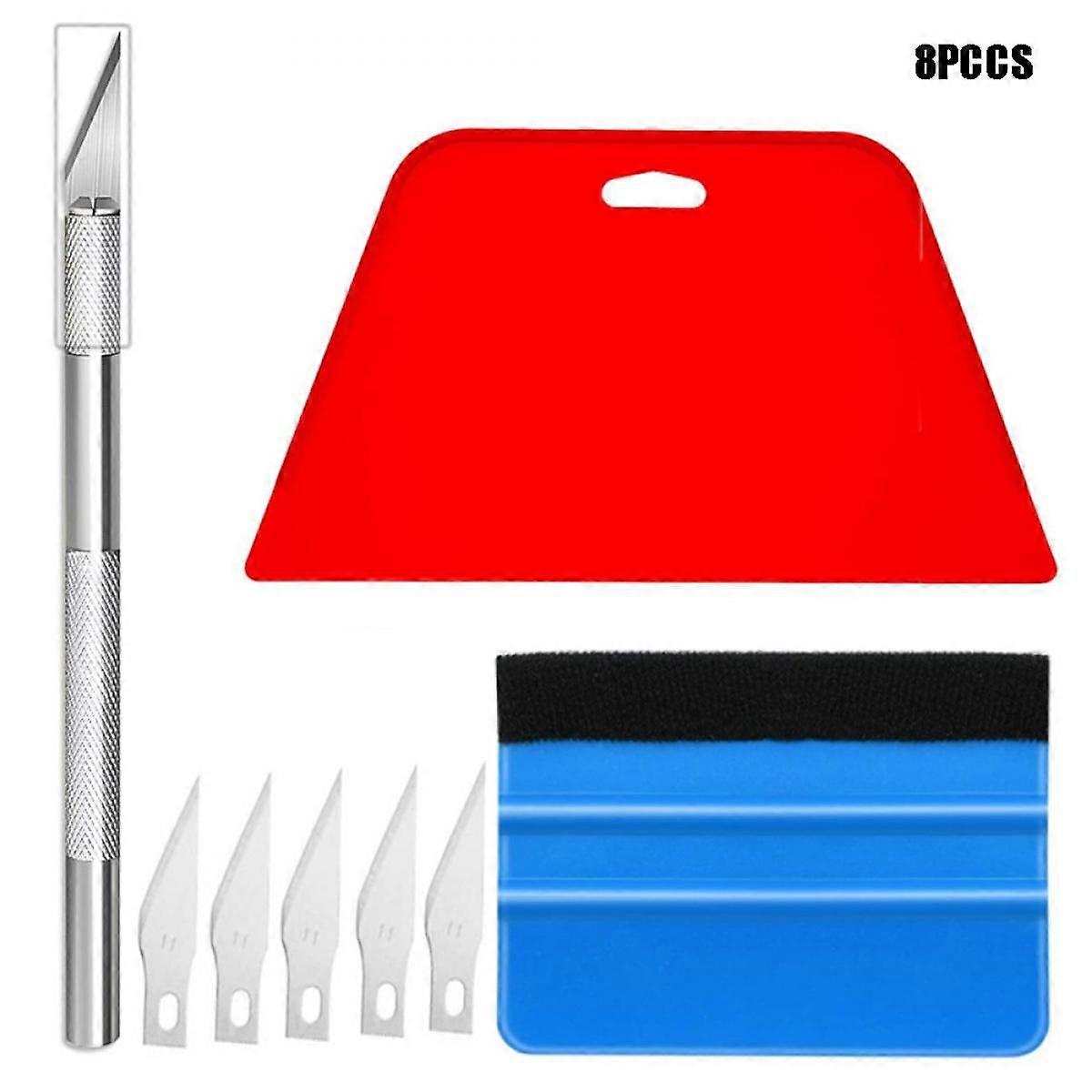 8pcs/set Wallpaper Smoothing Tool Kit Multi-Function Smoother Tools Set For Contact Paper Peel And Stick Wallpaper Car