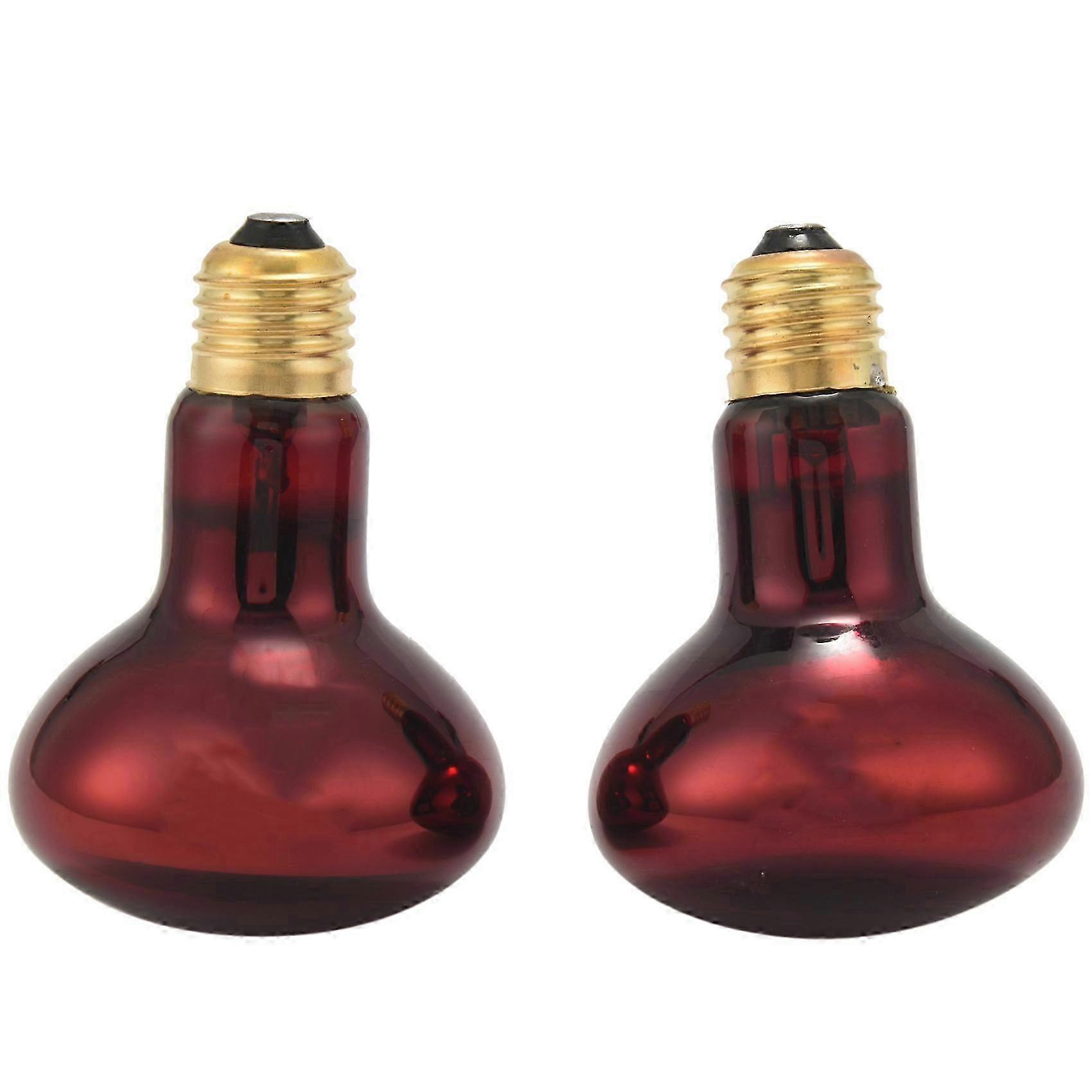 100W 2 حزمة الأشعة تحت الحمراء مصباح الحرارة لمبة لمبات الحرارة الضوء الأحمر للحيوانات الأليفة السحالي الملتحية الثعابين والبرمائيات 220V