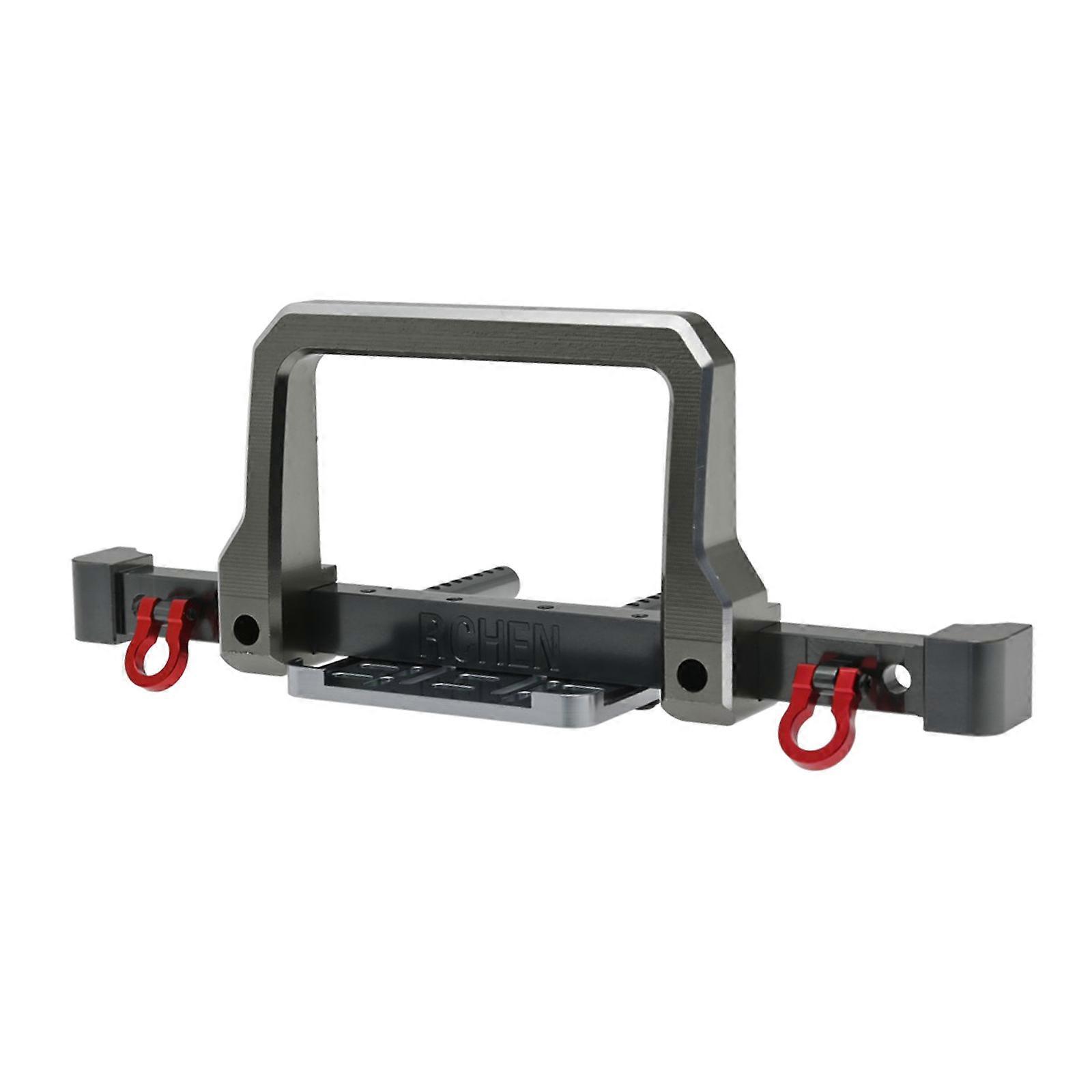 Kit paraurti anteriore in metallo in lega di alluminio con base per verricello per collezionisti di giocattoli per auto per MN999 TRX4 SCX10 colore titanio