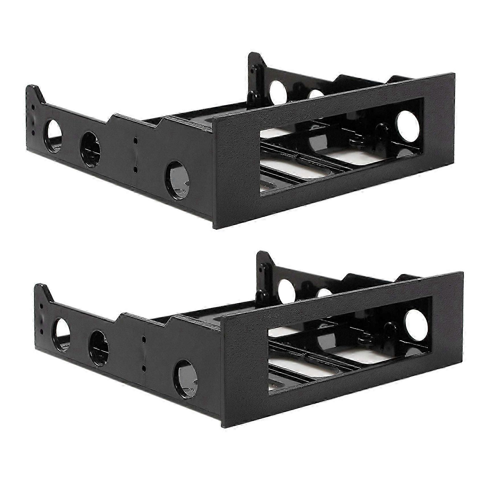2x 3.5 To 5.25 Hard Drive Drive Bay Front Bay Bracket Adapter