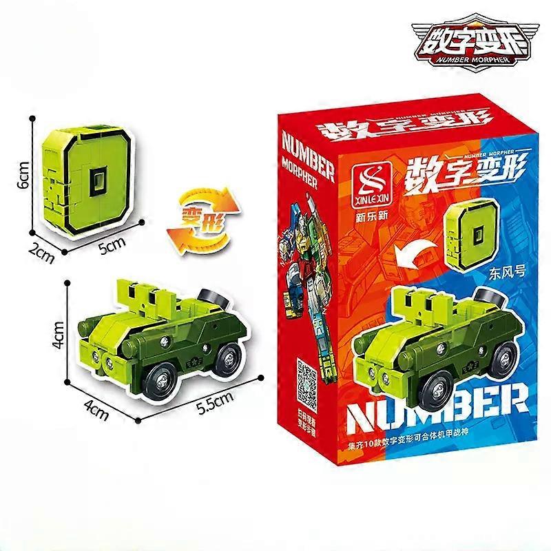 Gaibosi Numbers Action Figures 2" Transforming Deformation Assemble Robots Car Models Transformation Alphabet Letters Toys Kids Gifts