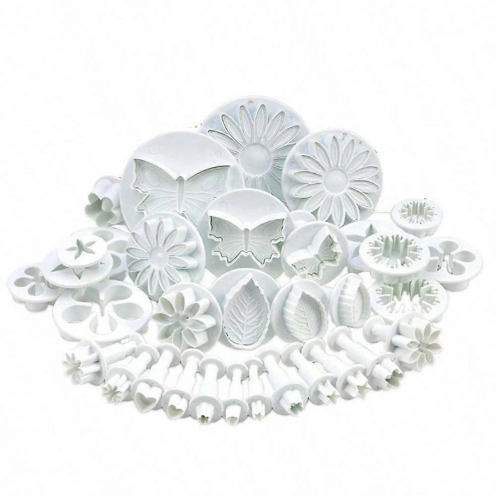 33pcs Plunger Fondant Cutter Cake Tools Cookie Mold Biscuit Mould DIY Craft 3D Bakeware Sets
