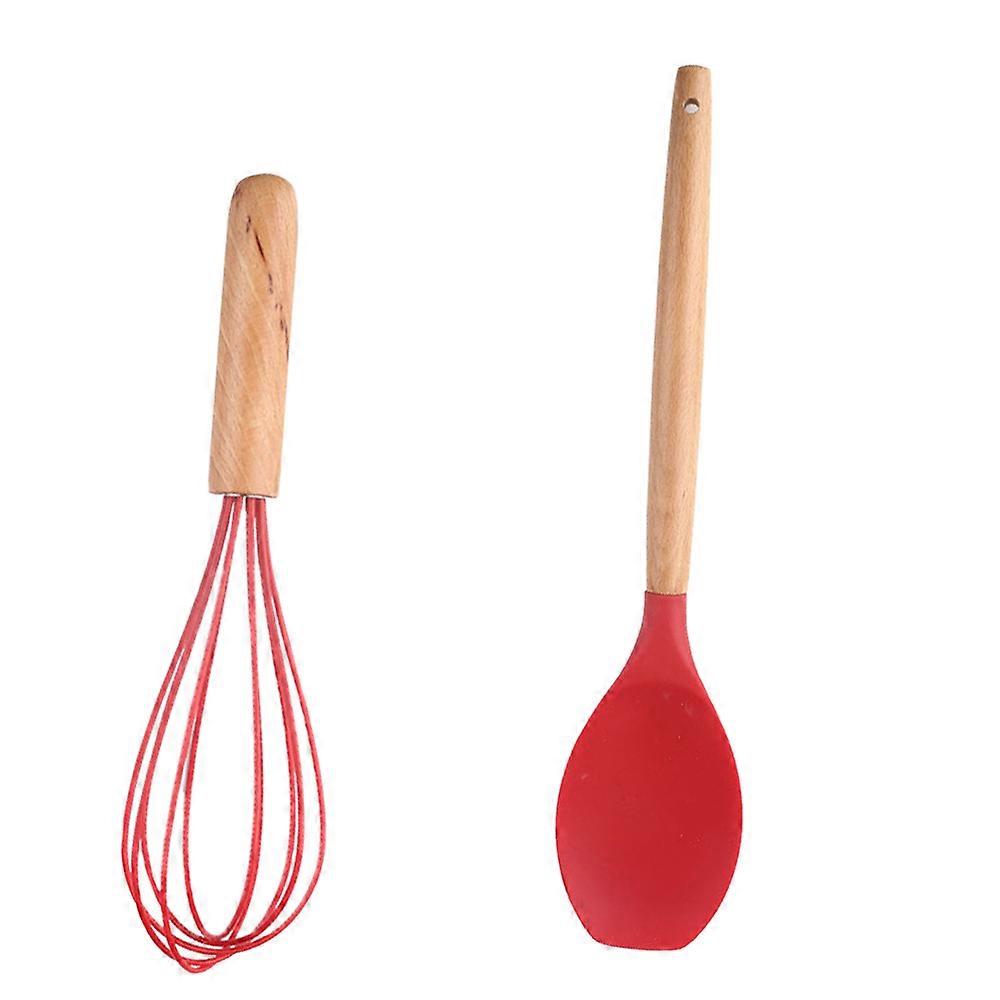 Wooden Kitchen Tools, BPA-Free Silicone, Baking & Cooking