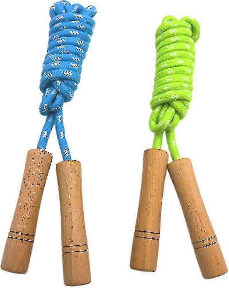 Adjustable Skipping Rope For Kids, Jumping Rope With Wooden Handle