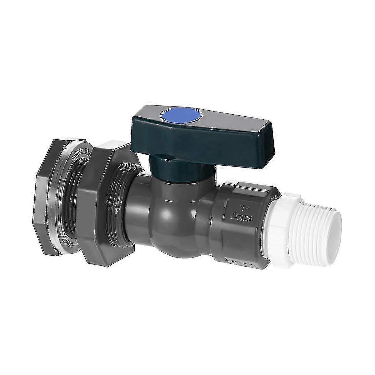 PVC-Regeneimer-Wasserhahn-Kit, 3/4-Zoll-PVC-Kugelhahn, Eimer Wassertank Teicheimer Wasserhahn Ki f26
