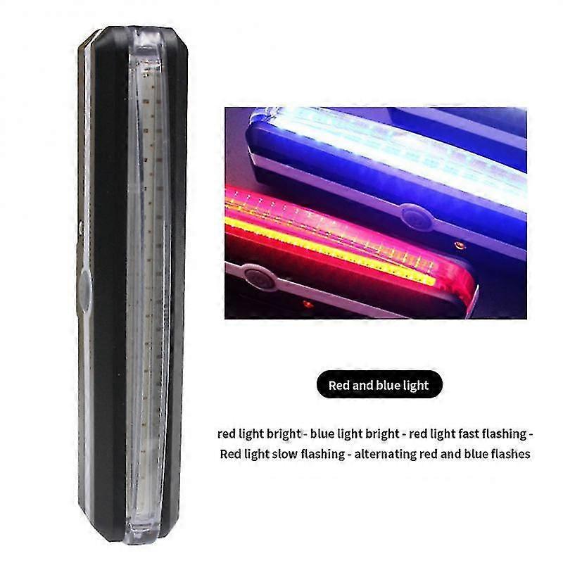 USB Rechargeable Bike Light Set Front Light with Taillight Easy to Install 3 Modes