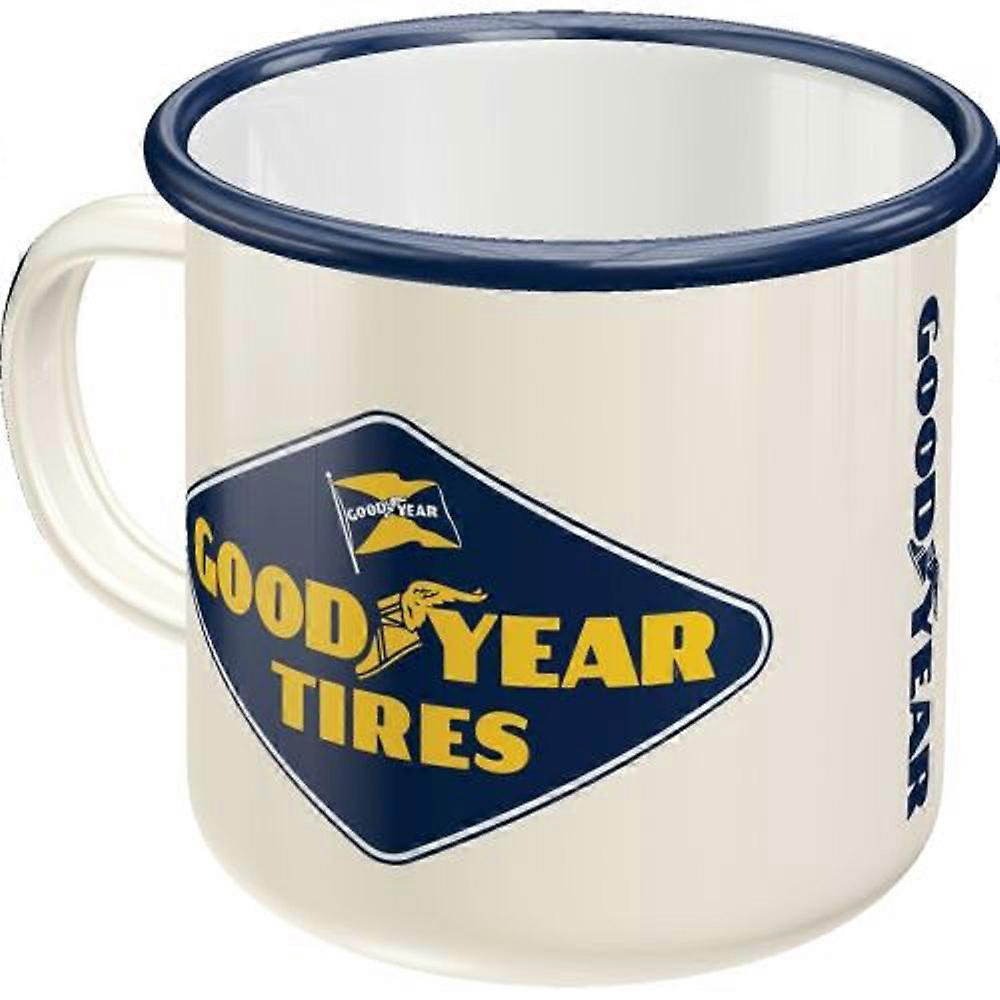 Nostalgic-Art Goodyear Logo White Enamel Mug