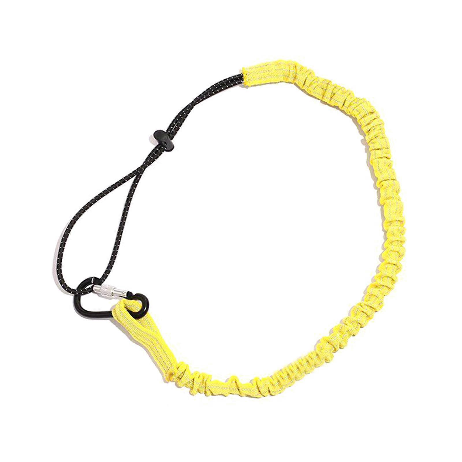 Nylon Tool Tether Lanyard with Buckle Strap Safety Bungee Tether Tool Lanyard Retractable Bungee Cord Safety Tool Leash Yellow