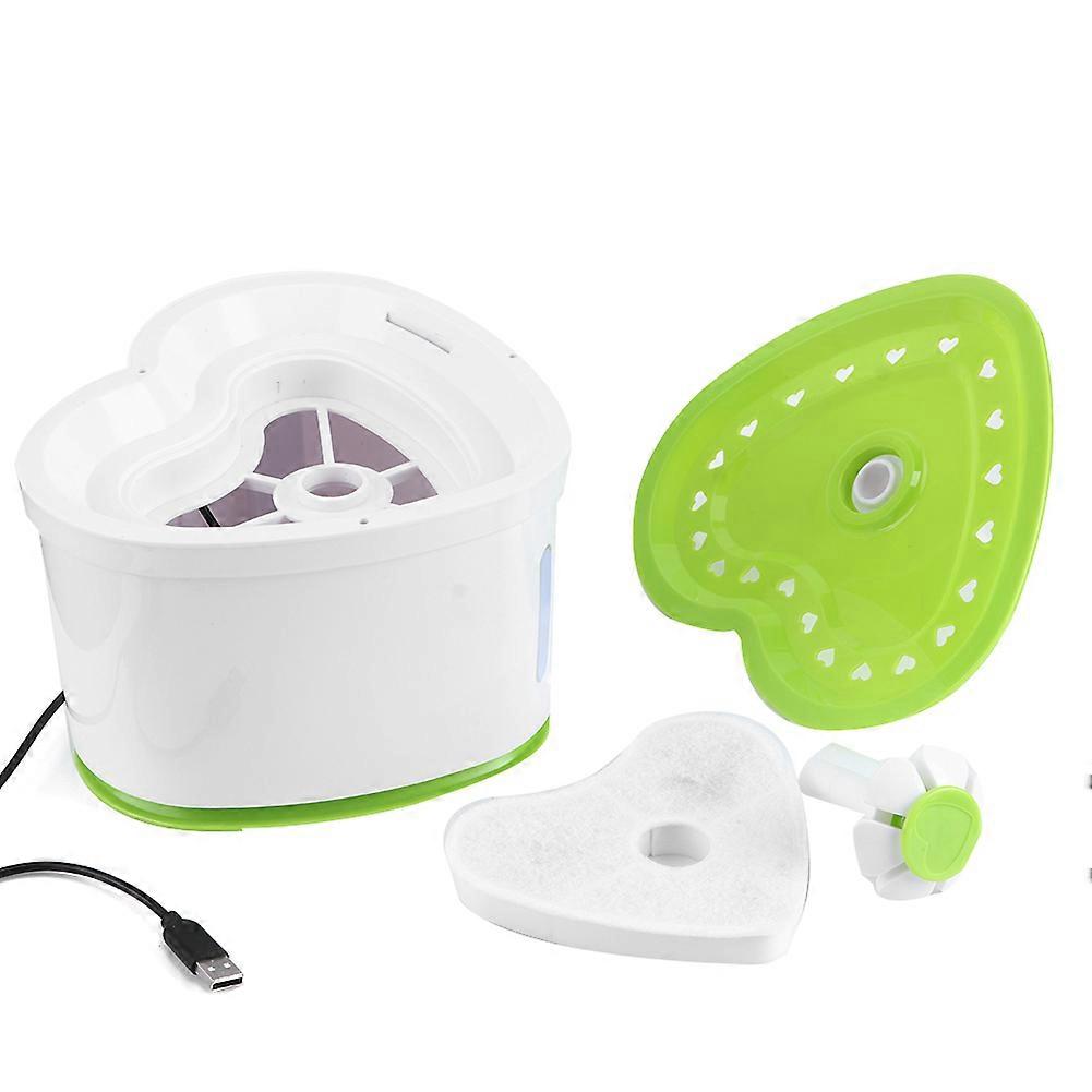 Automatic Cat Water Fountain with LED Lights, 2.5L Stainless Steel Pet Fountain, Quiet Pump, Adjustable Flow