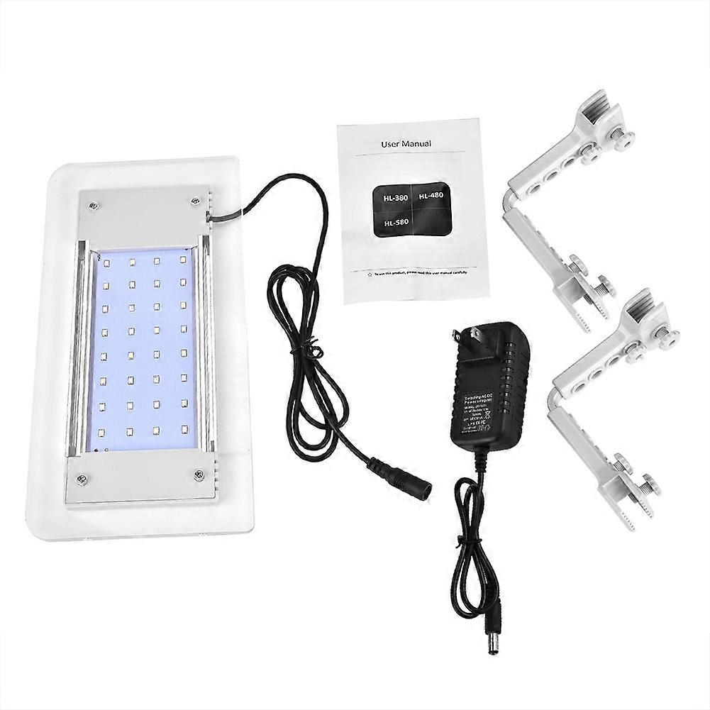 LED Beads Fish Tank Light with Touch Switch, Adjustable Acrylic Board, 12V Aquarium Lamp, 24-Inch, Waterproof Design