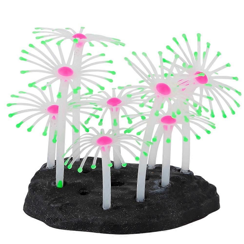 Aquarium Decoration: Soft Silicone Artificial Feather Coral Boasting Fluorescent Effect