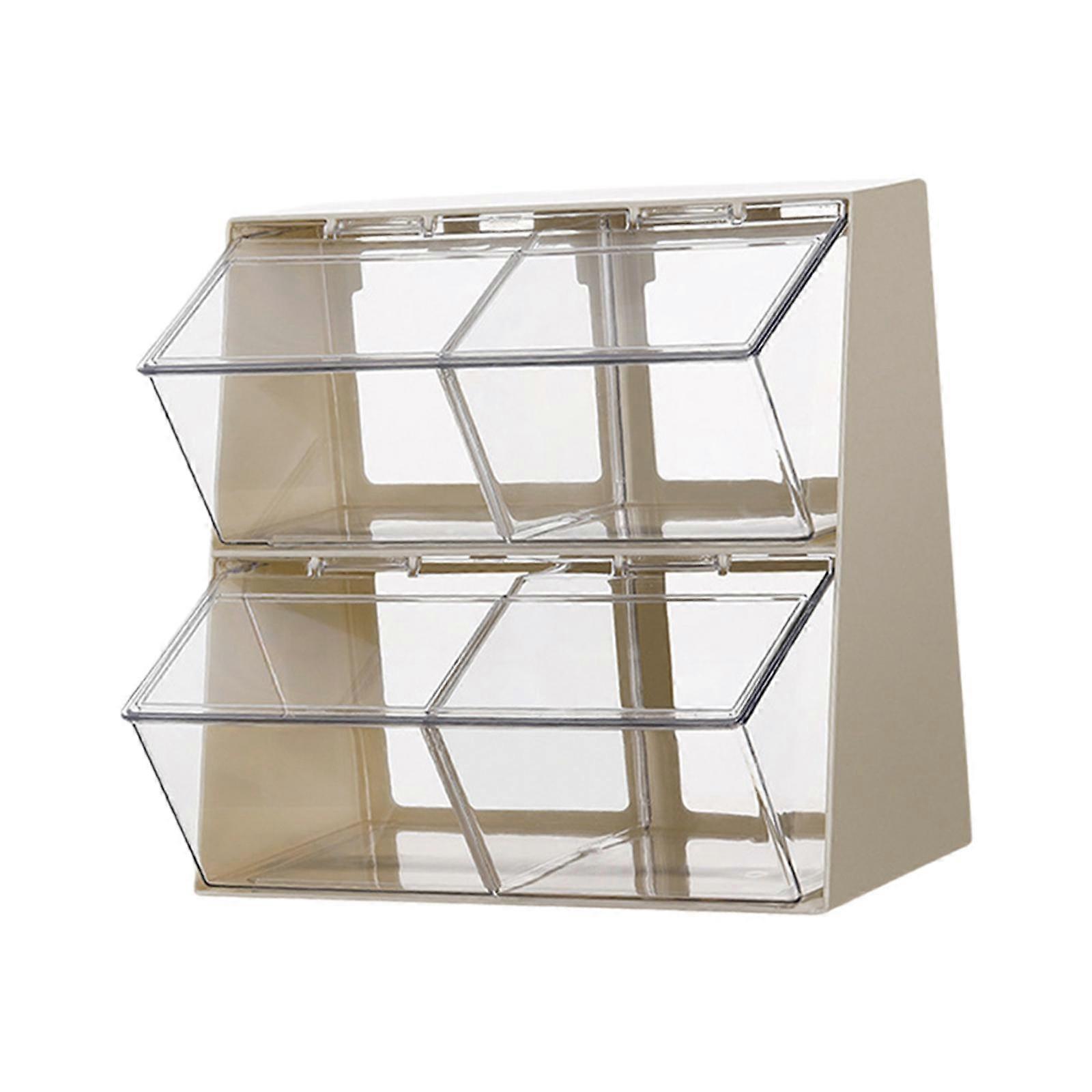 Tea Storage Chests Sugar Packets Storage Bin Transparent Cosmetic Storage Box