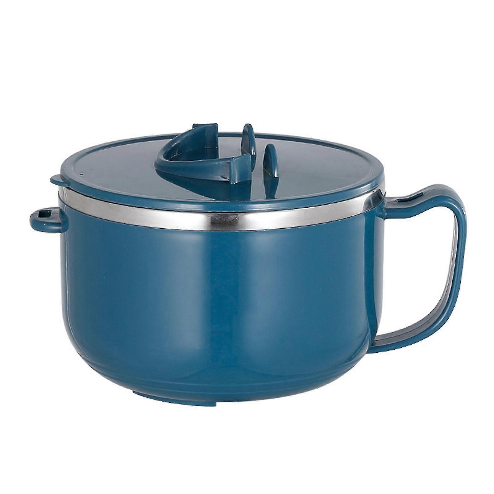 Wharick Noodle Bowl Durable Large Capacity Stainless Steel Lightweight Salad Bowl with Handle